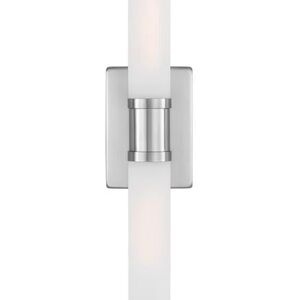 Contemporary White and Silver Wall Sconce Light